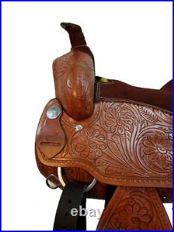 Comfy Trail Western Saddle 15 16 17 18 Pleasure Floral Tooled Horse Leather Tack