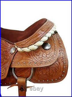Comfy Trail Western Saddle 15 16 17 18 Pleasure Floral Tooled Horse Leather Tack