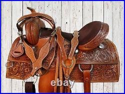 Comfy Trail Western Saddle Horse Pleasure Tooled Leather Tack Set 15 16 17 18