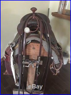 Complete Cowboy Tack Reining Saddle and bridle