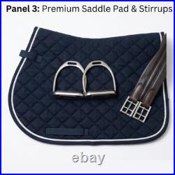 Complete Polo Saddle Set Premium Leather Horse Riding Tack Kit Saddle