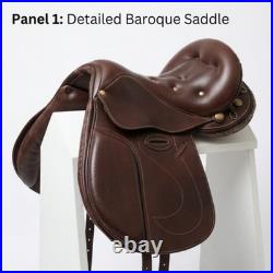 Complete Polo Saddle Set Premium Leather Horse Riding Tack Kit Saddle