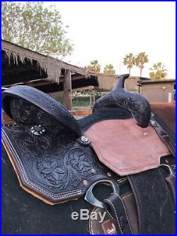 Corriente Barrel and Trail Equestrian Saddle Brand New 16 inch Dark oil