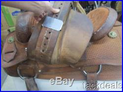 Corriente Roping Saddle 16 Roper Basket Tooled Used Solid
