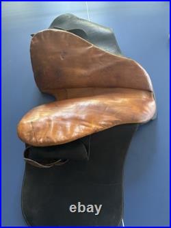 Courbette Horse Saddle. Large Size (measured) Black Leather. Good Condition