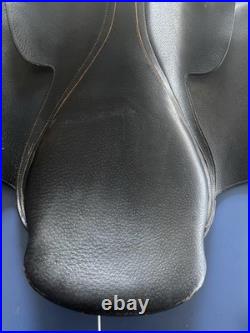 Courbette Horse Saddle. Large Size (measured) Black Leather. Good Condition
