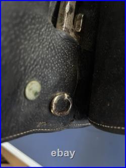 Courbette Horse Saddle. Large Size (measured) Black Leather. Good Condition