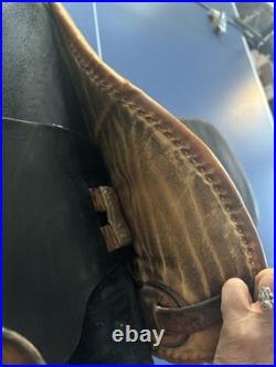 Courbette Horse Saddle. Large Size (measured) Black Leather. Good Condition