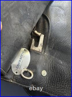 Courbette Horse Saddle. Large Size (measured) Black Leather. Good Condition