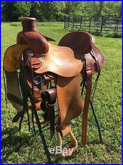 Courts Colt starting Ranch roping saddle