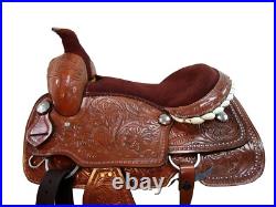 Cowboy Western Roping Saddle 15 16 17 18 Pleasure Ranch Tooled Leather Tack Set