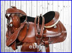 Cowboy Western Saddle 15 16 17 18 Pleasure Barrel Racing Horse Leather Tack Set