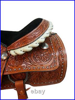 Cowboy Western Saddle Roping Roper Ranch Trail Tooled Leather Tack 15 16 17 18