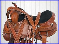Cowgirl Barrel Racing Western Horse Saddle 15 16 17 18 Pleasure Leather Tack Set