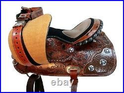 Cowgirl Barrel Saddle Western Horse 15 16 17 Pleasure Tooled Leather Tack Set