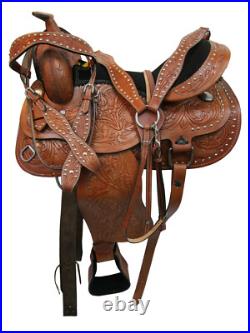 Cowgirl Barrel Saddle Western Horse Pleasure Trail Leather Package 15 16 17 18