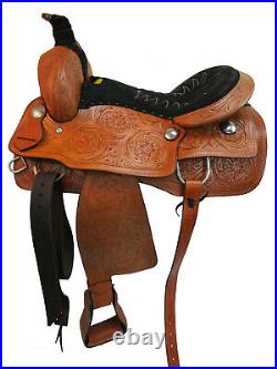 Cowgirl Roper Ranch Saddle Horse Pleasure Western Tooled Leather Set 18 17 16 15