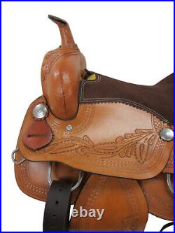 Cowgirl Western Saddle Barrel Racing Pleasure Used Leather Tack Set 15 16 17 18