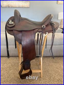 Crates Endurance Saddle 15, Gaited-Extra Wide Bars-Medium Oil