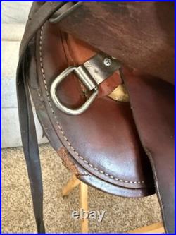 Crates Endurance Saddle 15, Gaited-Extra Wide Bars-Medium Oil