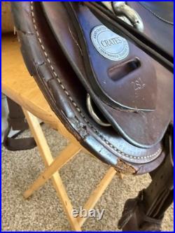 Crates Endurance Saddle 15, Gaited-Extra Wide Bars-Medium Oil