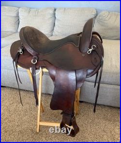 Crates Endurance Saddle 15, Gaited-Extra Wide Bars-Medium Oil