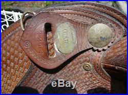Crates saddle, 2216 Hand crafted Levine buckle 31412 Heatlan WYC Chattanooge USA