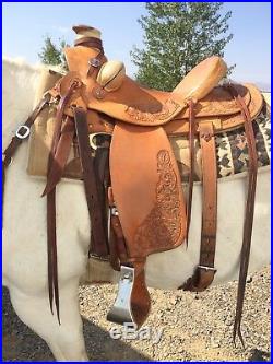 Custom 16 inch wade ranch saddle by Jim Gill of Idaho
