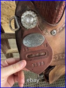 Custom Double C Western Barrel Saddle With Alligator Seat