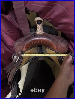 Custom Double C Western Barrel Saddle With Alligator Seat