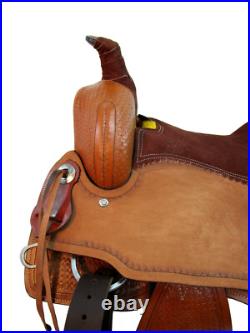 Custom Made Roping Roper Ranch Horse Saddle Western Leather Tack Set 15 16 17 18