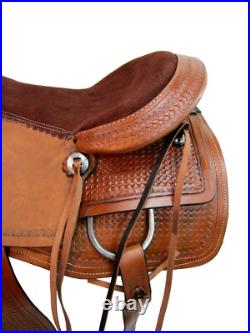 Custom Made Roping Roper Ranch Horse Saddle Western Leather Tack Set 15 16 17 18