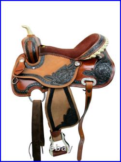 Custom Made Western Barrel Saddle 18 17 16 15 Pleasure Trail Horse Leather Tack