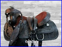 Custom Made Western Saddle 15 16 17 18 Barrel Racing Pleasure Leather Horse Tack