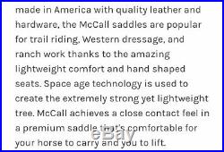 Custom McCall Wade Trail Saddle 15.5 QHB