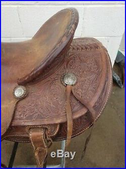 Custom Used Handmade Dale Frederick Wade Saddle! 15.5 inch Ranch Saddle