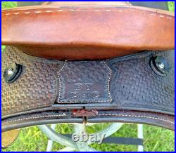 DECOR Western Saddle 16 Seat Leather Horse Cutting Penning CRACKED TREE As Is