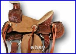 D. A. Brand Kid's 10 Tooled and Buckskin Wade Pony Saddle Set Horse Tack