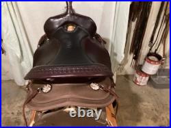 Daisetta Cordura Tooled-Copper High Horse Saddle