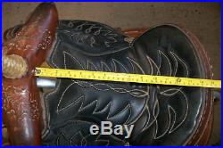 Dakota Barrel Racing Western Horse Saddle Genuine Leather 14 Seat Fqhb Nice
