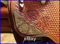 Dale Chavez Custom Show Saddle With Matching Breast Collar Gorgeous! 16 Fqhb