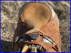 Dale Chavez Western Show Saddle with Matching Bridle, Silver