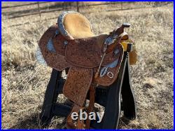 Dale Chavez Western Show Saddle with Matching Bridle, Silver