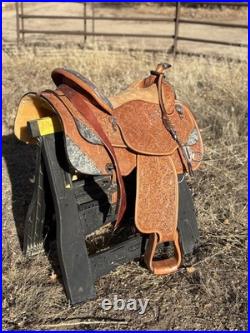 Dale Chavez Western Show Saddle with Matching Bridle, Silver