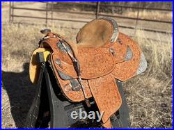 Dale Chavez Western Show Saddle with Matching Bridle, Silver