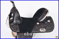 Dark Brown 15 In HILASON Western Treeless Trail Barrel Racing American Leather