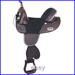 Dark Brown 16 In HILASON Western Horse Trail Barrel Racing American Leather