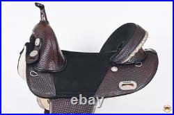 Dark Brown 16 In HILASON Western Horse Trail Barrel Racing American Leather