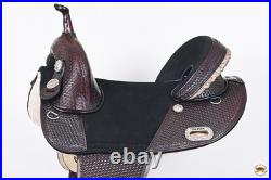Dark Brown 16 In HILASON Western Horse Trail Barrel Racing American Leather