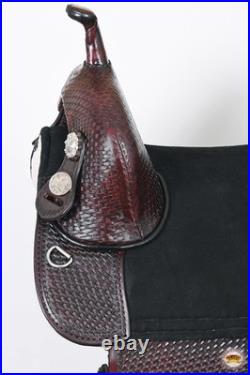 Dark Brown 16 In HILASON Western Horse Trail Barrel Racing American Leather